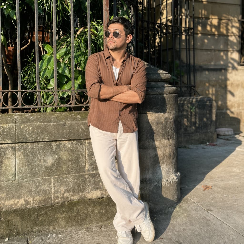 Sample FramesGame output — Sidewalk · golden hour