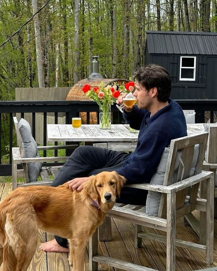 Sample FramesGame output — Cabin patio · forest day